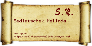 Sedlatschek Melinda névjegykártya